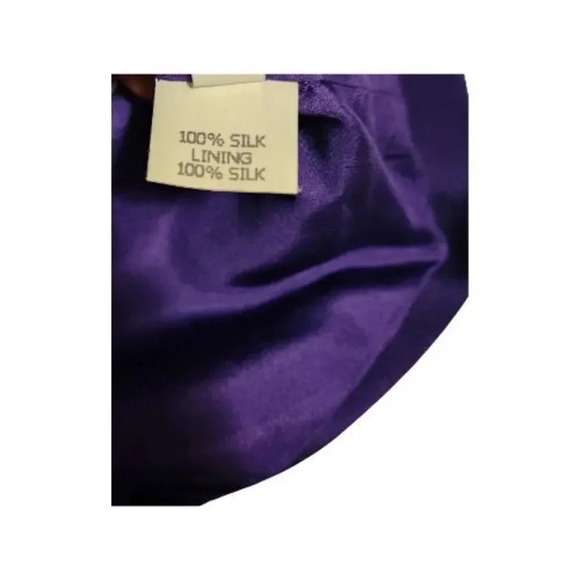 Jenni Kayne Strapless Mini Dress 100% Silk Purple Side Zip Size 4 - Picture 7 of 10